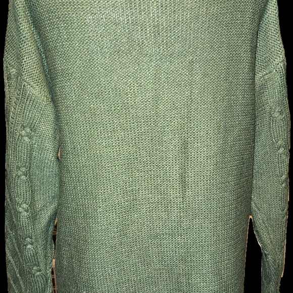 GREEN Turtle Neck Sweater Dress - Picture 6 of 7